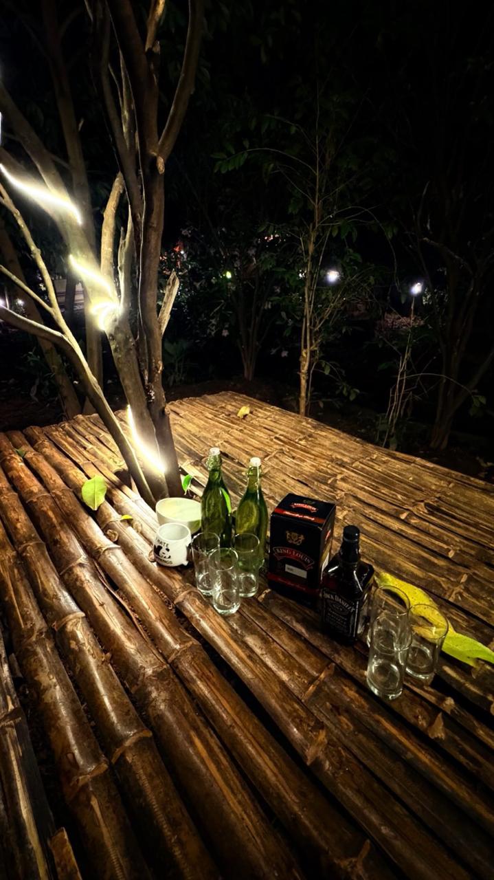 Bamboo hut with hammock - exterior